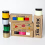 Eco Friendly Fabric Inks Gold, Green, Neon Yellow, thumbnail 1 of 12
