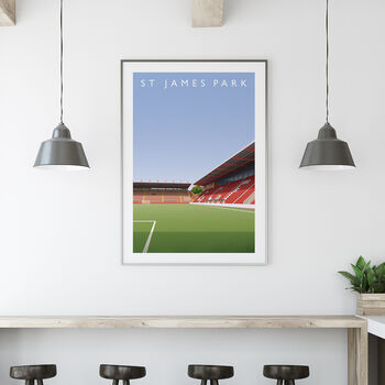 Exeter City St James Park Big Bank/Main Stand Poster, 4 of 8