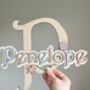 Flower Name Sign Girls Personalised Door Sign Wooden, thumbnail 10 of 12