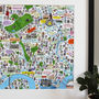 East London Illustrated Map Print, thumbnail 4 of 4