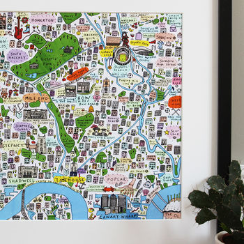 East London Illustrated Map Print, 4 of 4