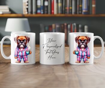 Personalised Boxer Morning Coffee Pet Dog Gift Mug, 2 of 2