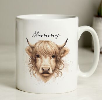 Personalised Set Of Family Highland Cow Mugs, 2 of 4