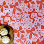 Red Bows Christmas Tea Towel, thumbnail 3 of 5