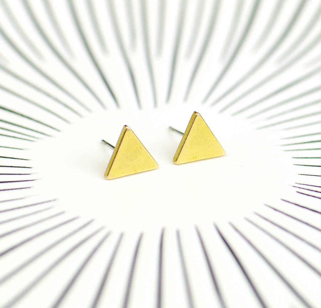 Tiny Gold Stud Earrings, 1 of 3