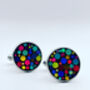 Cufflinks Disco Festive Sparkly Hand Made 16mm, thumbnail 5 of 10