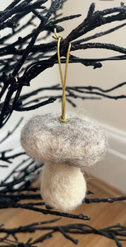 Handmade Needle Felted Mushroom Hanger, 6 of 6