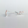 Sterling Silver Asymmetrical Music Note Stud Earrings, thumbnail 4 of 6