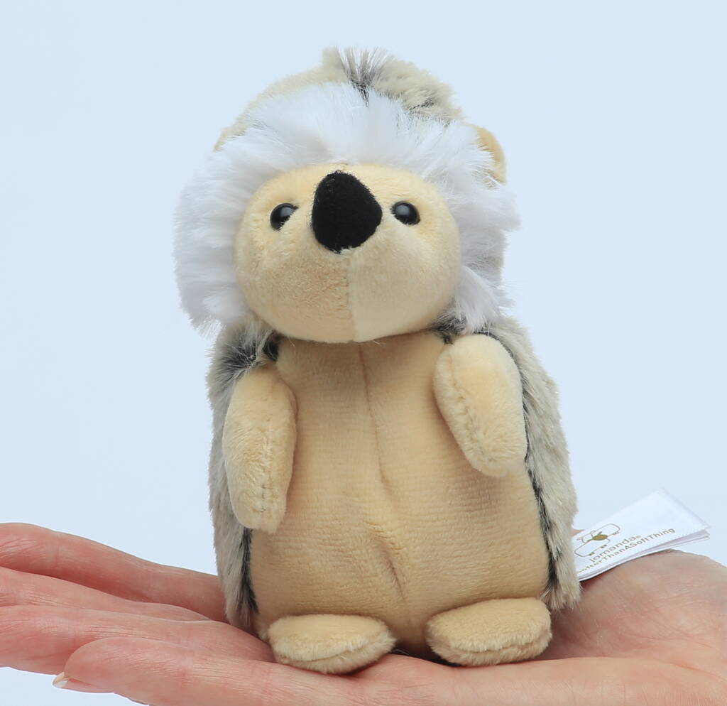 Image of Hedgehog Woodland Mini Toy With Happy Birthday Tag