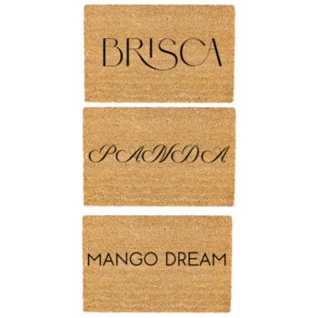 Personalised Coir Door Mat Your Text Here Door Mat, 7 of 9