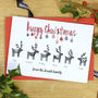 Personalised Mono Reindeer Family Christmas Cards, thumbnail 1 of 2