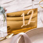 Gold Mirror Wedding Table Numbers, thumbnail 1 of 3