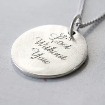 Sterling Silver Compass Necklace Personalised, 5 of 6