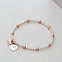 18ct Rose Gold Plated Two Tone Personalised Bracelet, thumbnail 6 of 6