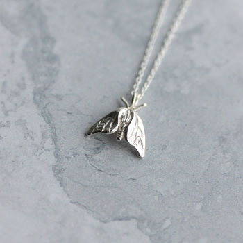 Delicate Moth Silver Necklace, 3 of 8