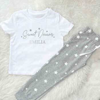 Sweet Dreams Personalised Kids Star Pyjamas, 2 of 3