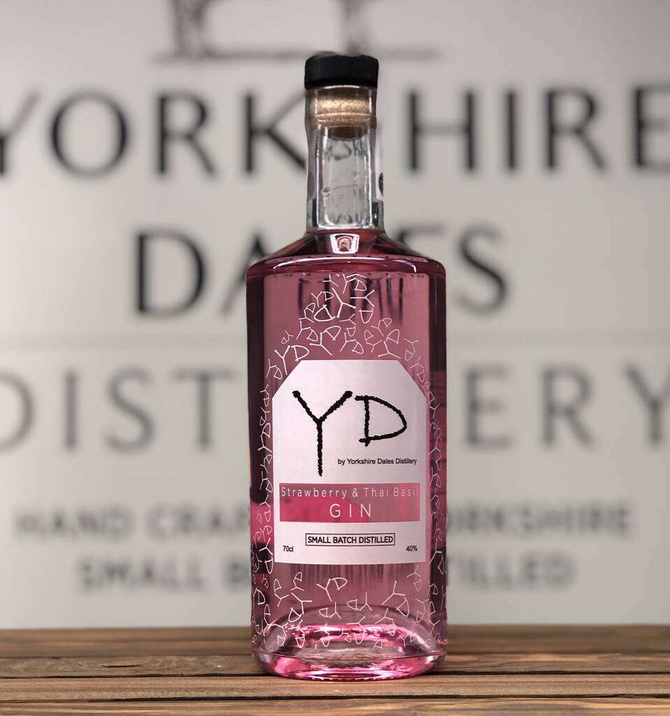 Strawberry And Thai Basil Gin 40 By Yorkshire Dales Distillery