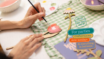 Paint Your Own Wooden Flowers Kit, 4 of 8