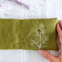 Embroidered Leaves Lavender Eye Pillow, thumbnail 3 of 4