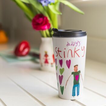 Daddy's Personalised Childs' Drawing Big Travel Mug, 7 of 8