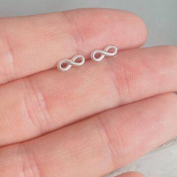 Sterling Silver Valentines Earrings, Infinite Love, 3 of 5