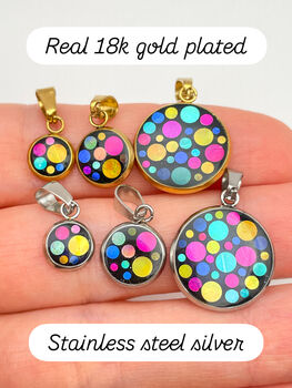 Disco Charm Hoop Earrings In Micro, Mini Or Small Size, 7 of 11