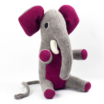 Personalised Elephant Soft Toy With Embroidered Name, 5 of 9