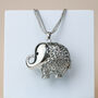 Rose Gold Large Elephant Shaker Pendant Necklace, thumbnail 2 of 3