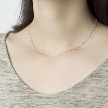 Delicate Sterling Silver Chain Necklace, 3 of 4