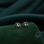 Sterling Silver Cz Bubble Cluster Stud Earrings, thumbnail 3 of 12