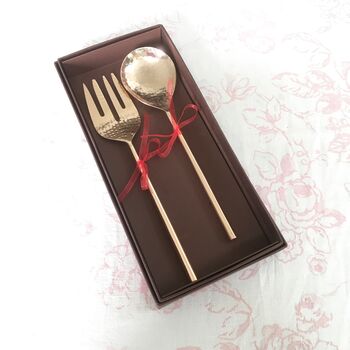 Copper Salad Servers ~ Boxed, 4 of 4