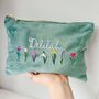 Personalised Velvet Embroidered Floral Make Up Bag, thumbnail 1 of 6