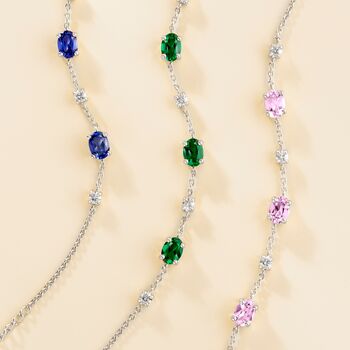 Pink Sapphire Bracelet In Sterling Silver And Gold, 4 of 12
