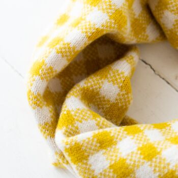 Gingham Knitted Snood/Cowl, 8 of 11