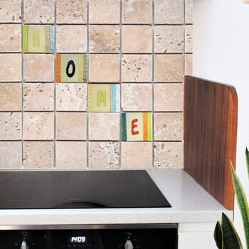 Ceramic Letters Wall Tiles Or Coasters Bright Coloured, 4 of 9