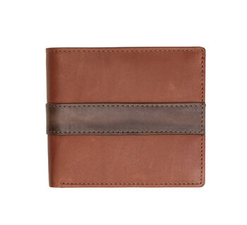 Personalised English Leather Tan Trifold Men's Wallet, 5 of 12