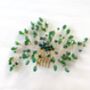 Peridot Green Crystal Hair Comb, thumbnail 2 of 2