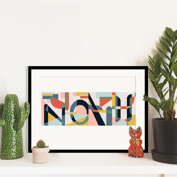 Personalised Abstract Colourful Name Print, 3 of 6