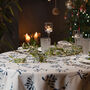 Luxury Designer Christmas Tablecloth Mistletoe White, thumbnail 2 of 7
