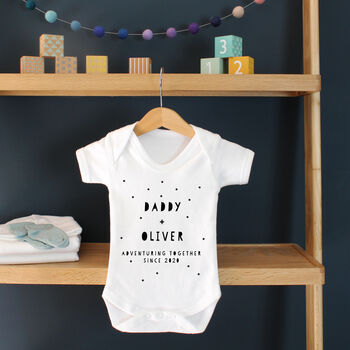 Mummy /Daddy + Name Personalised Baby Grow, 8 of 12