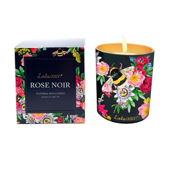 Bee Rose Noir Scented Soy Candle, 2 of 3