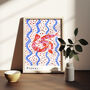 Prawns Art Print Seafood Illustration Poster, thumbnail 6 of 7