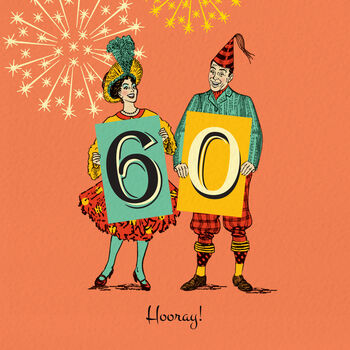 Funny 60th Birthday Card ‘60 Hooray!’, 2 of 4