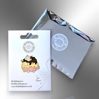 Sundae Cotton Puff Sheep Hard Enamel Pin, Gifts For Kids, 5 of 8