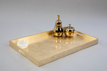 Extra Large Lacquered Serving/Footstool Trays, 3 of 12