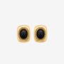 Enso Black Onyx And Gold Stud Earrings, thumbnail 3 of 5