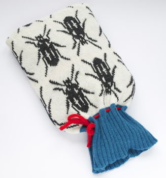 Beetle Knitted Hot Water Bottle Cover, 7 of 9