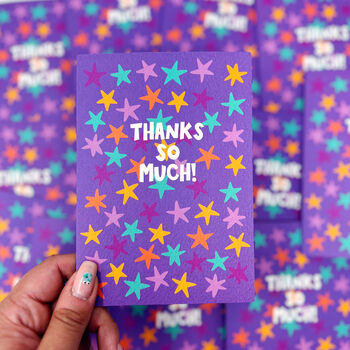 Colourful 'Thanks So Much' Star Card, 2 of 6
