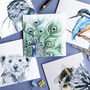 Pack Of Inky Blue Blank Greeting Cards, thumbnail 1 of 8