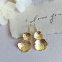 Statement Pressed Flower Earrings Gold Plated, thumbnail 6 of 12